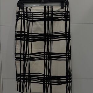 Black and White Plaid Women's Skirt